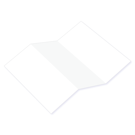 White Tri Fold Card-Cardstock Warehouse